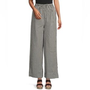 NWT WeWoreWhat Gingham Stretch-Cotton Pant